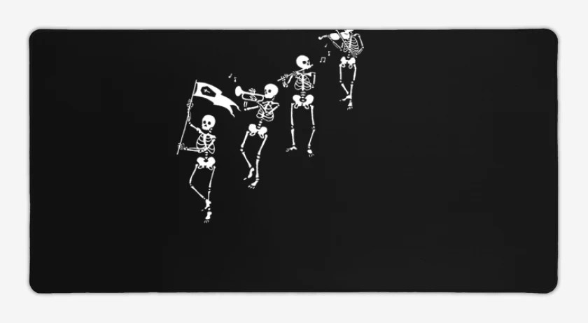 Mouse pad Gamer Negro de Marcha funebre