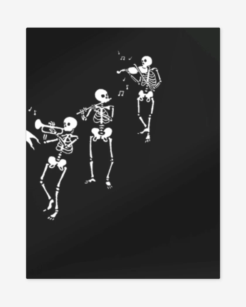 Print metalico Negro de Marcha funebre