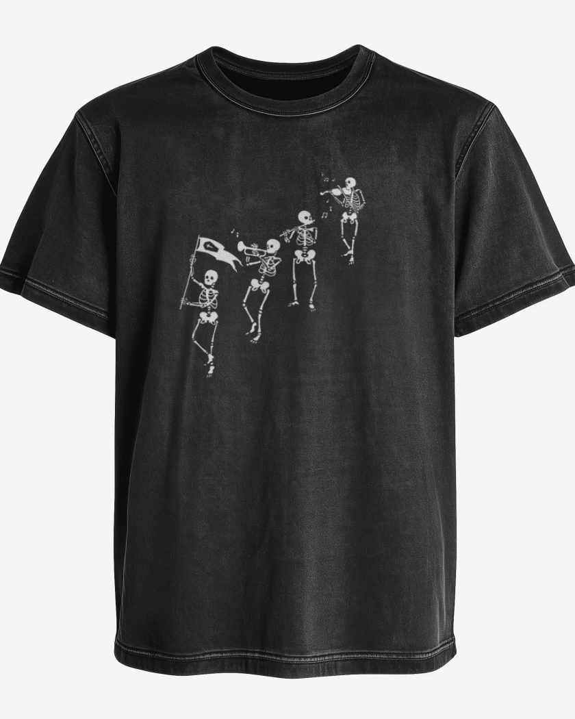 Polera desgastada Negro de Marcha funebre