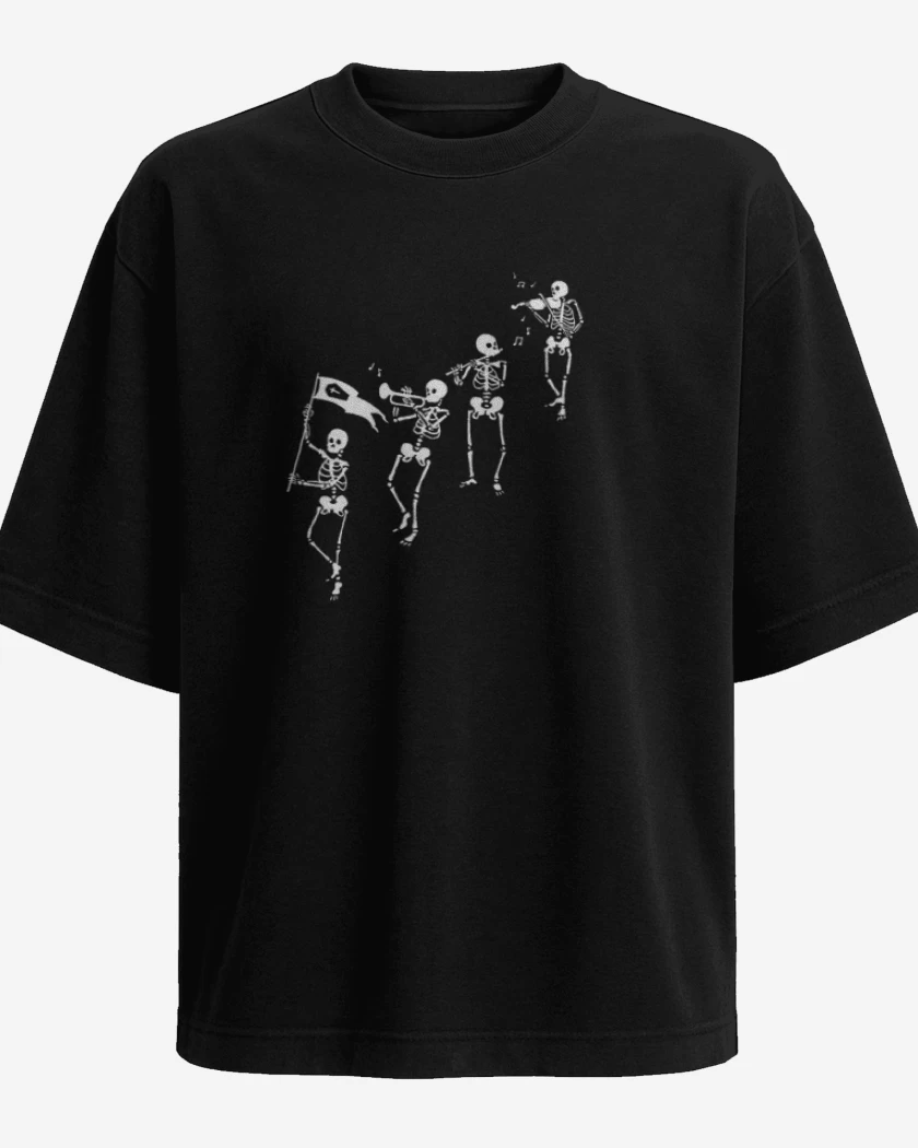 Polera Oversize Negro de Marcha funebre