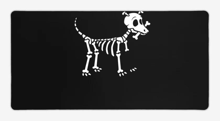 Mouse pad Gamer Negro de Perrito de la muerte