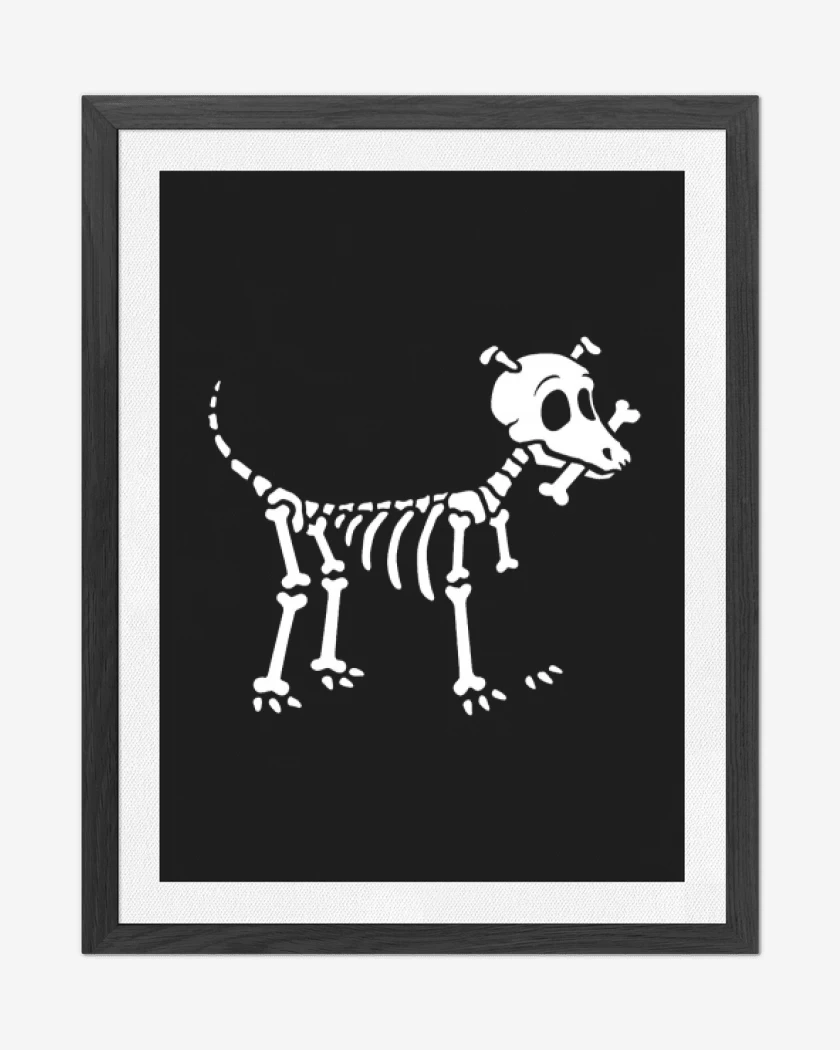 Cuadro decorativo Negro de Perrito de la muerte