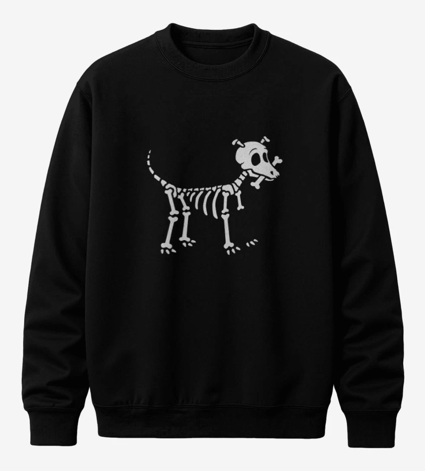 Poleron polo Negro de Perrito de la muerte