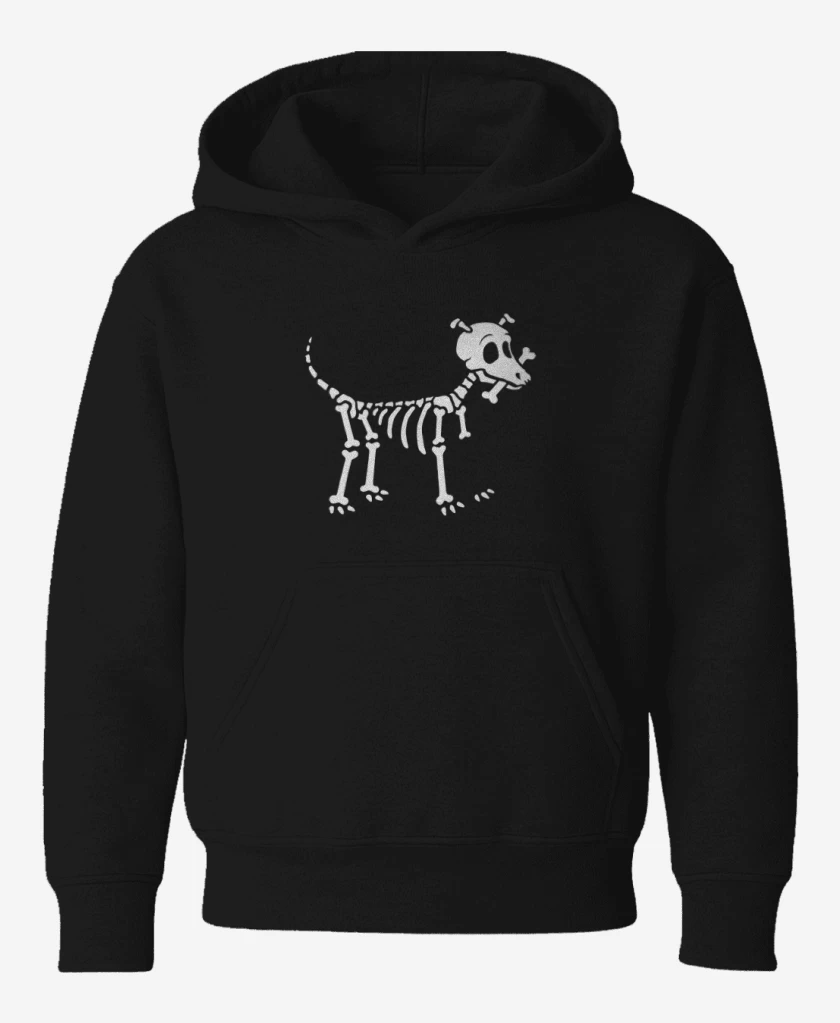 Poleron de niño Negro de Perrito de la muerte