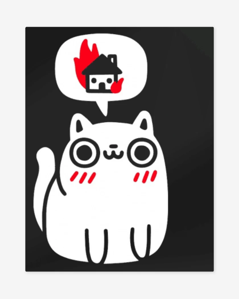 Print metalico Negro de Killer cat