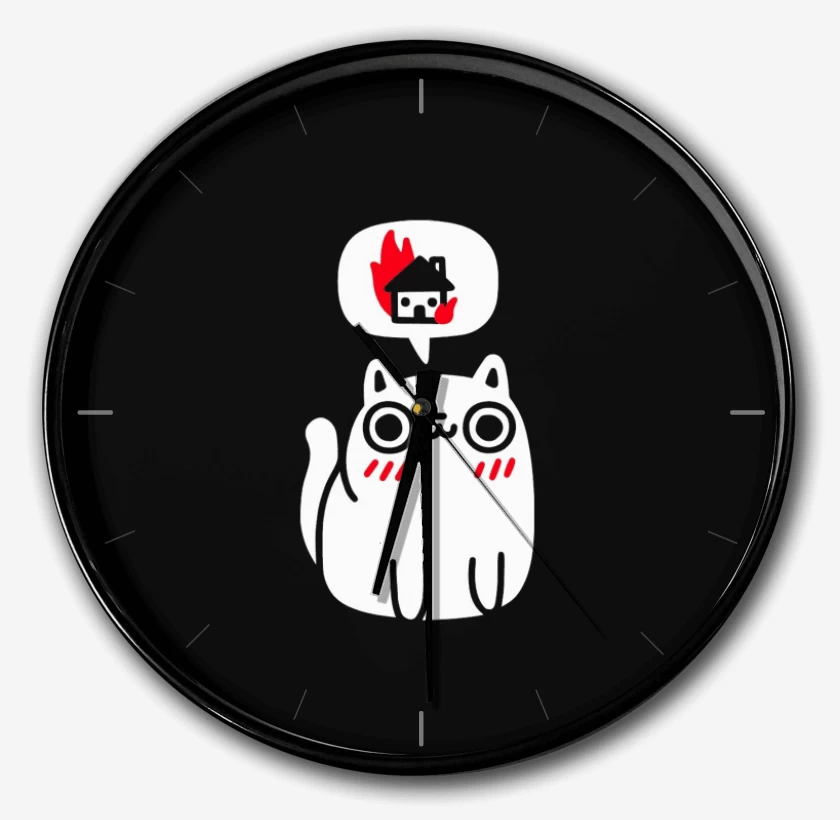 Reloj Negro de Killer cat
