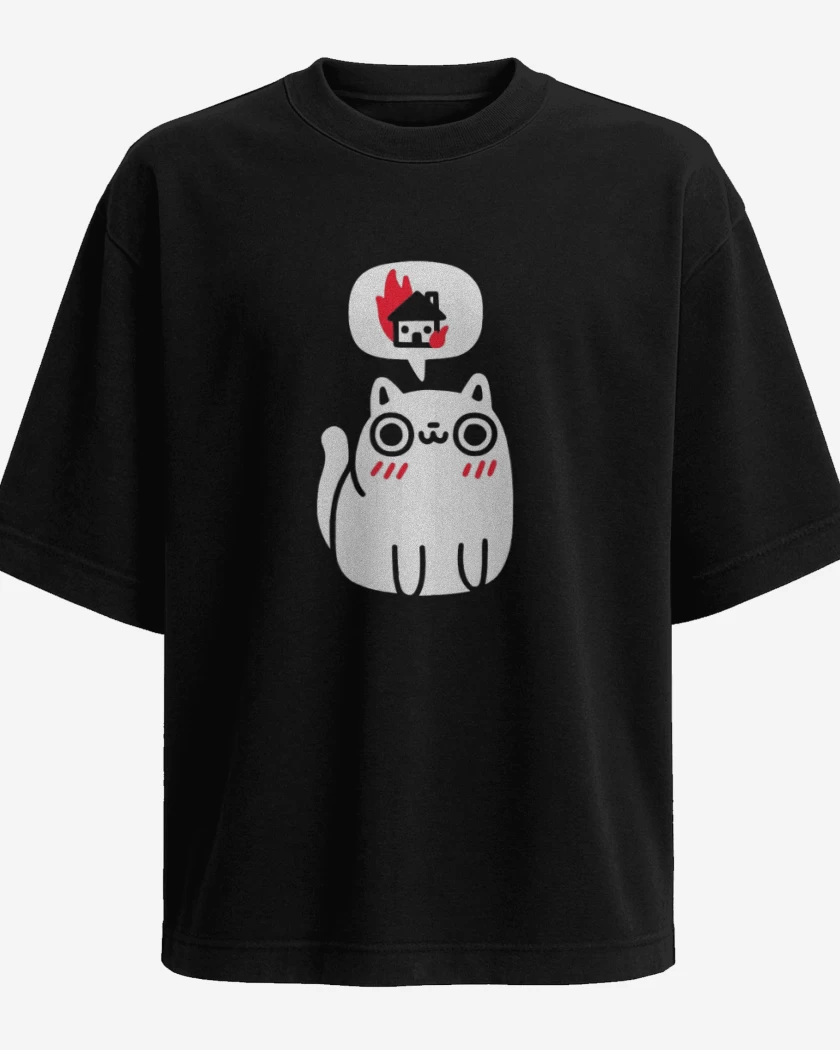 Polera Oversize Killer cat