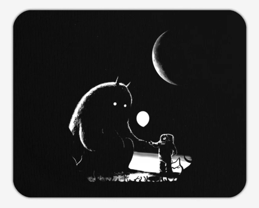 Mousepad Negro de Encuantro Espacial