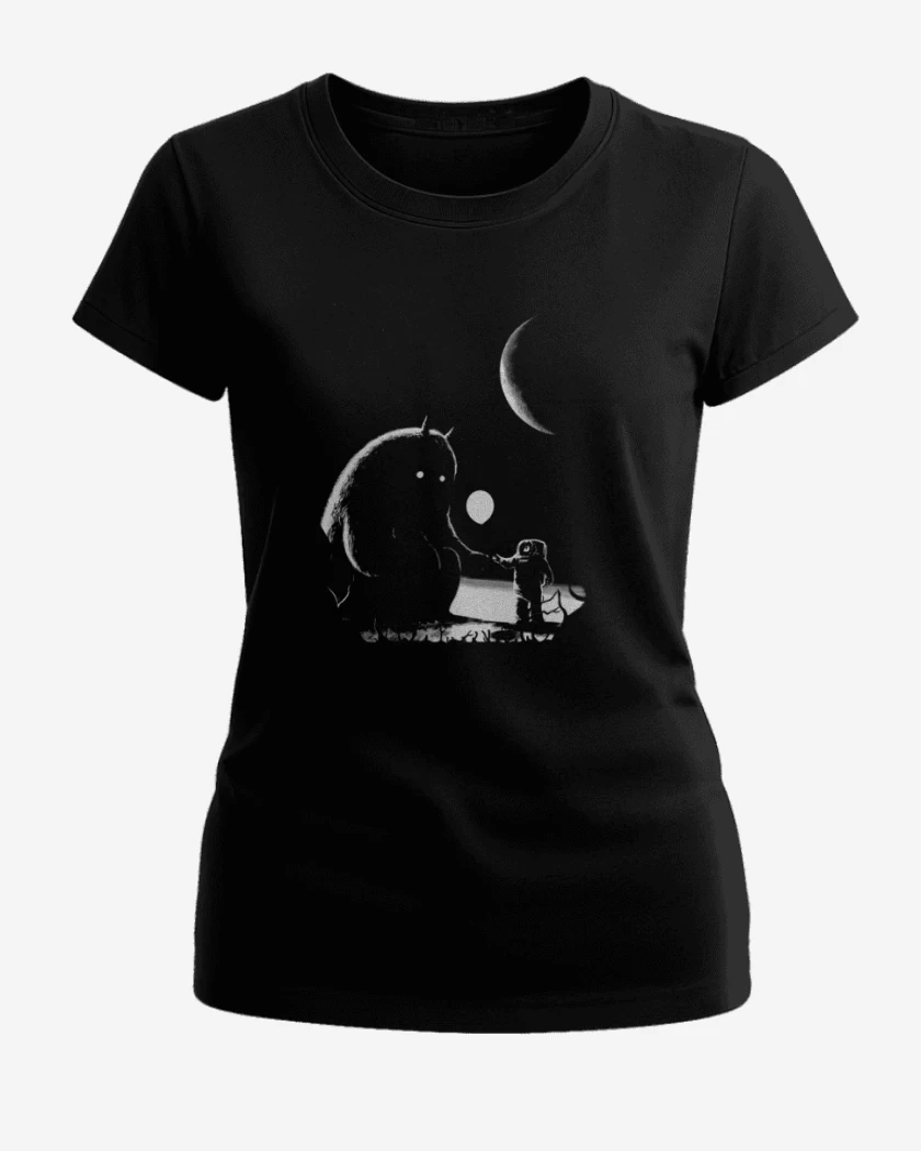 Polera de Mujer Negro de Encuantro Espacial