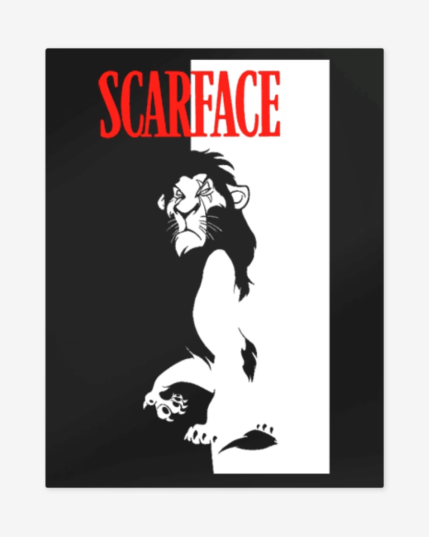 Print metalico Negro de Scarface