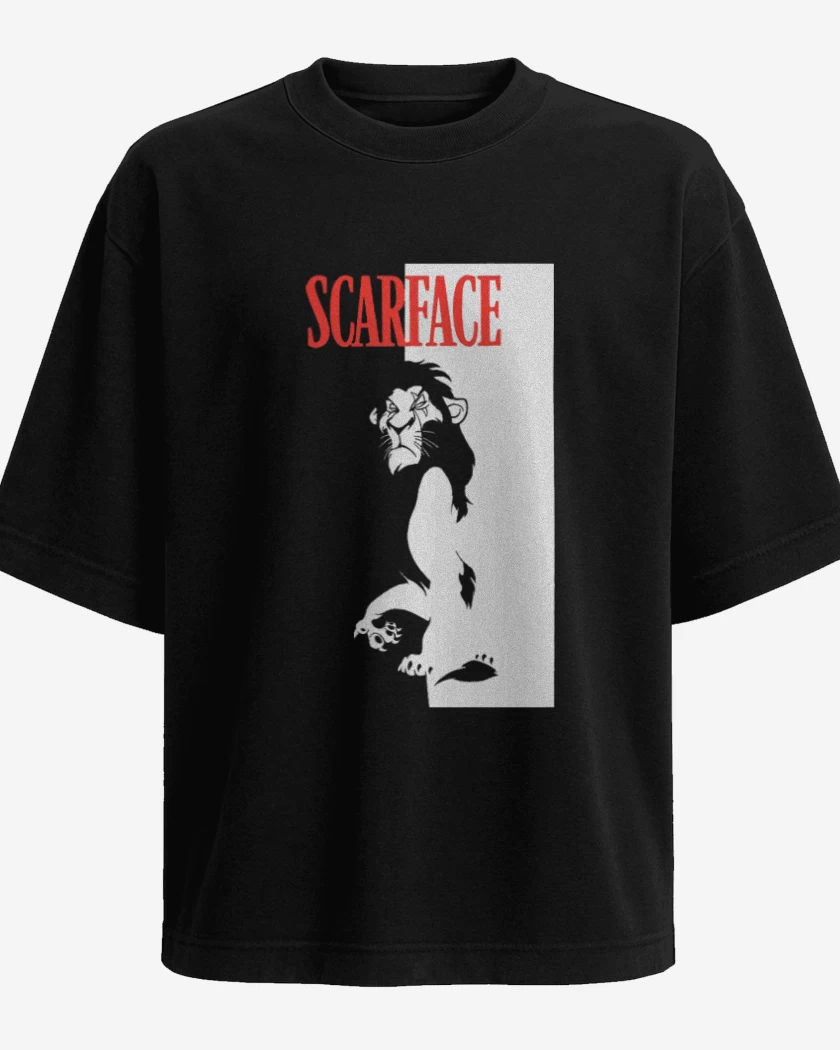 Polera Oversize Negro de Scarface