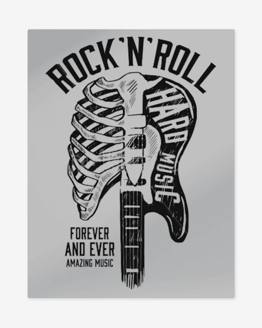 Print metalico Gris Melange de Hard music