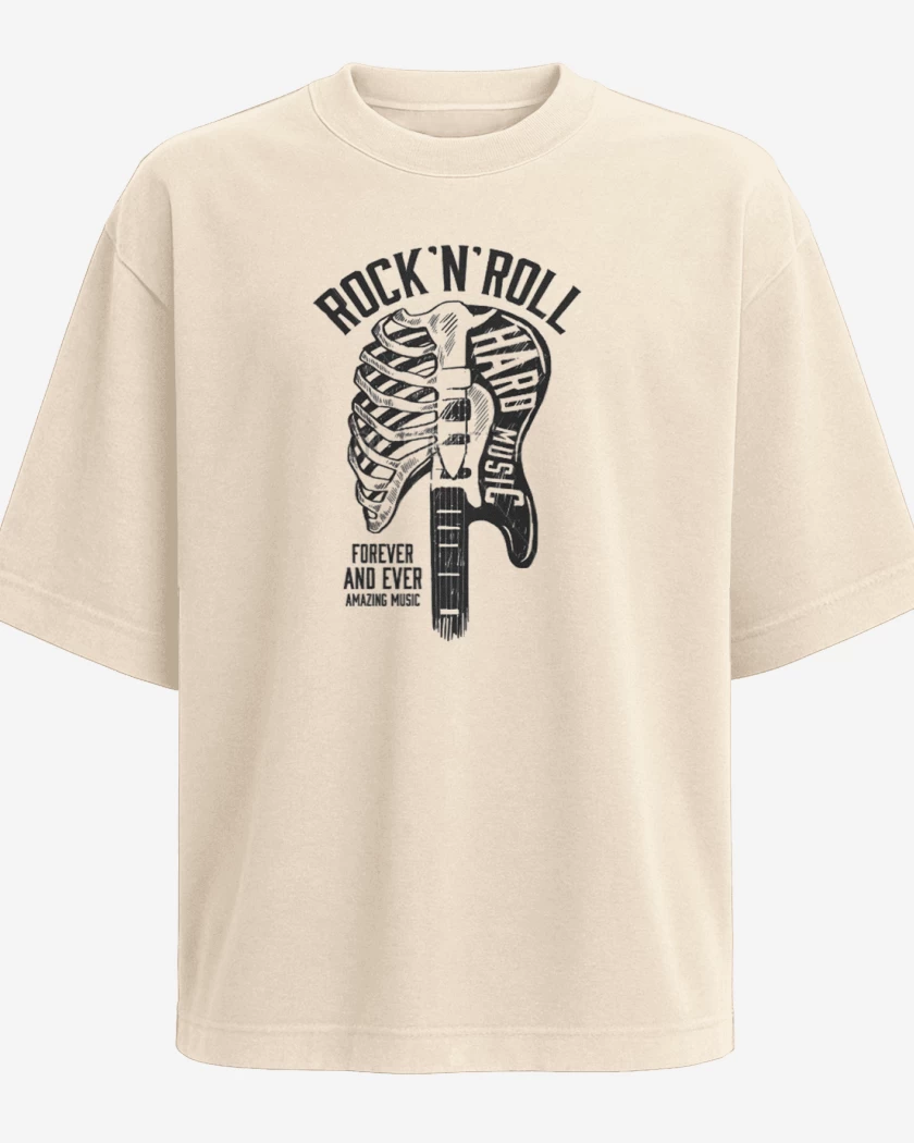 Polera Oversize Beige de Hard music