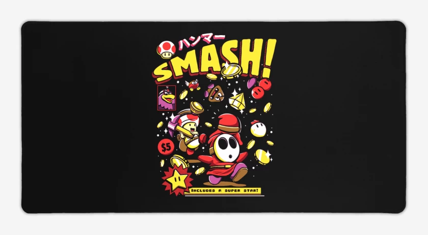 Mouse pad Gamer Negro de Smash