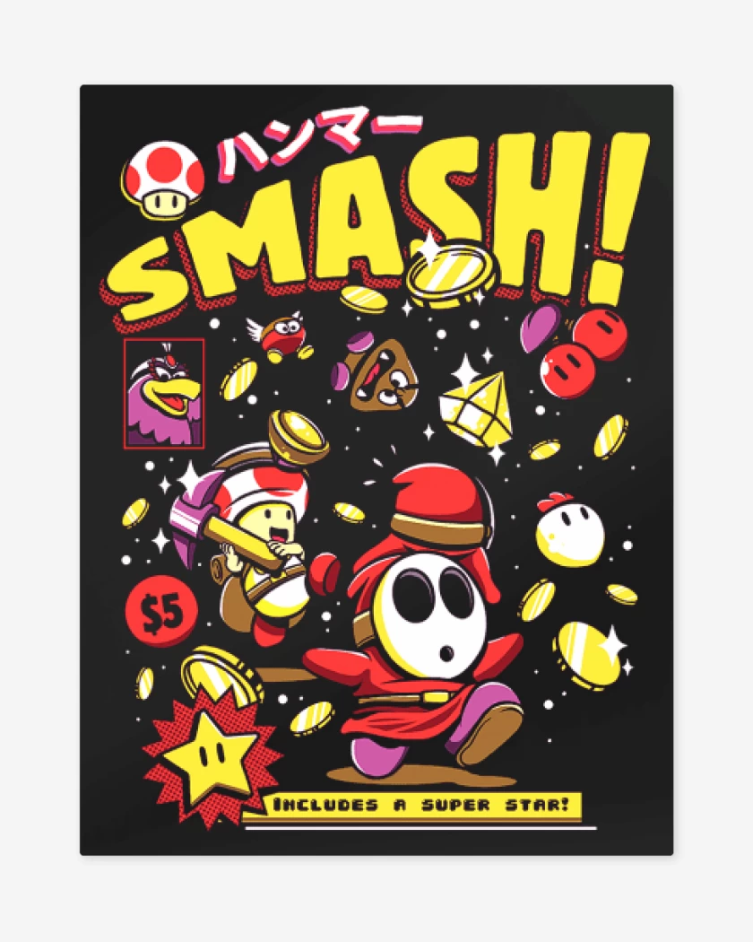Print metalico Negro de Smash