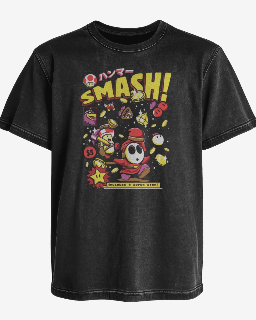 Polera desgastada Negro de Smash