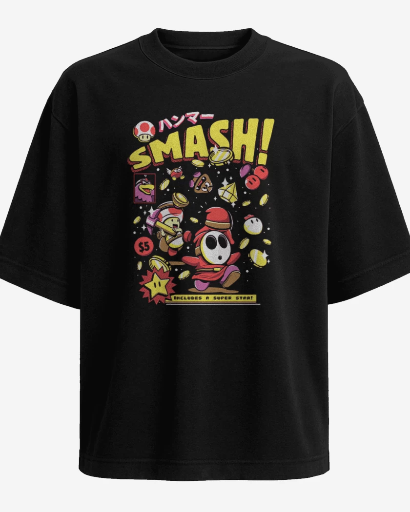 Polera Oversize Negro de Smash