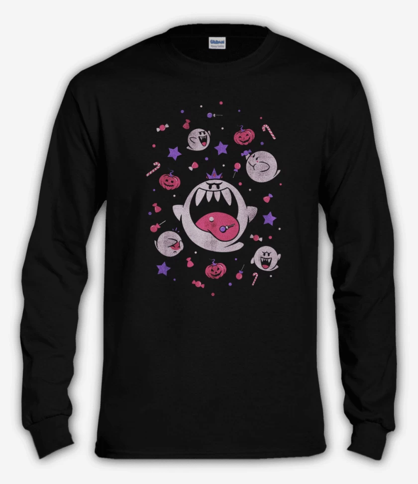 Polera manga larga Negro de Fantasmitas