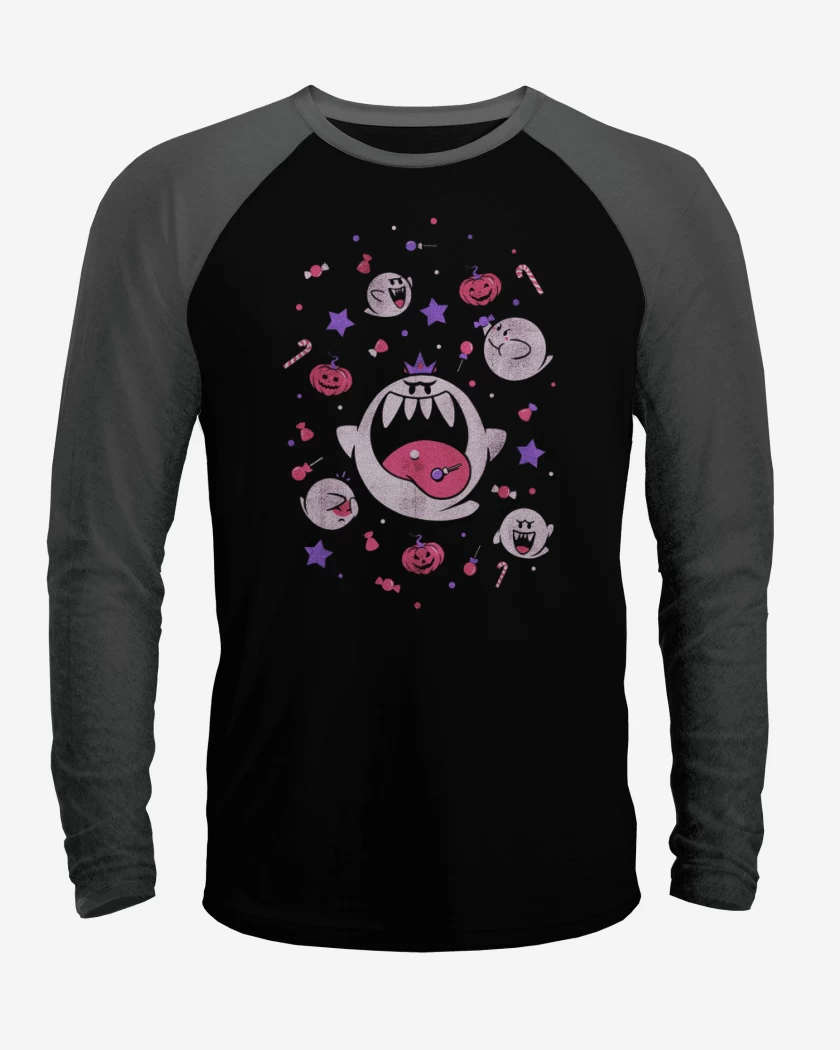 Polera Raglan Negro / Negro Heather de Fantasmitas