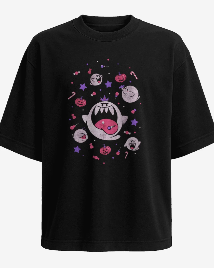 Polera Oversize Negro de Fantasmitas