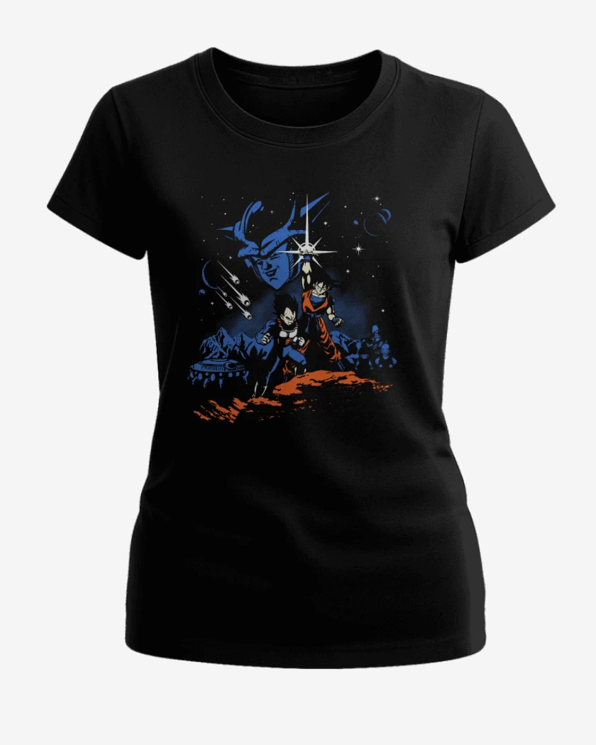 Polera de Mujer Negro de dragon ball z