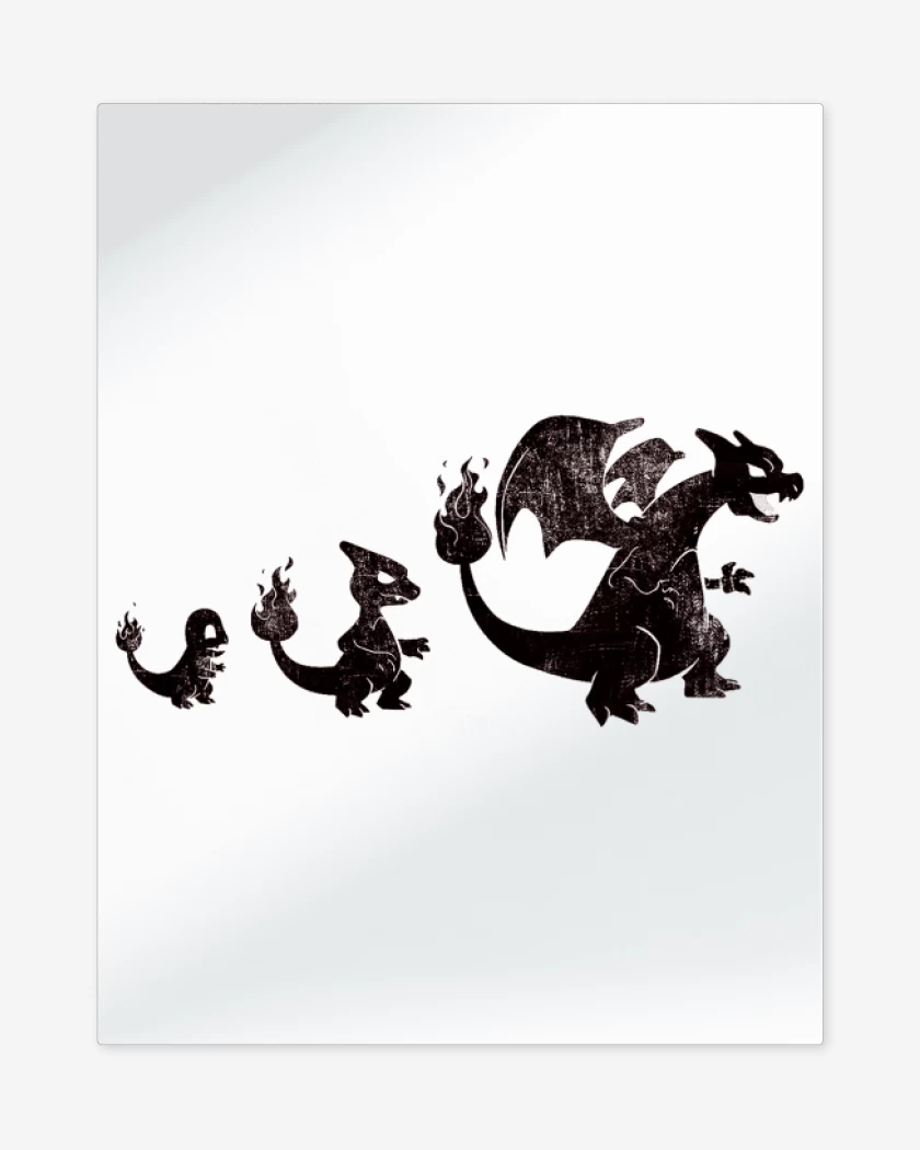 Print metalico Blanco de Char evo