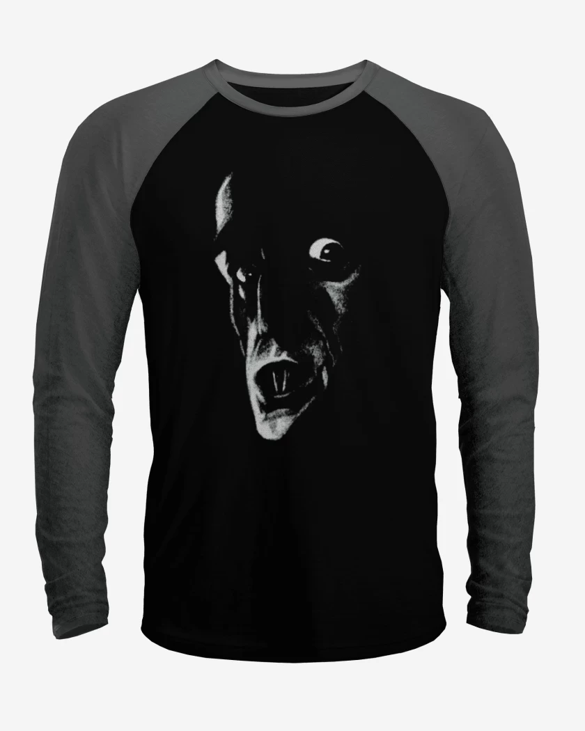 Polera Raglan Negro / Negro Heather de El nosferatu