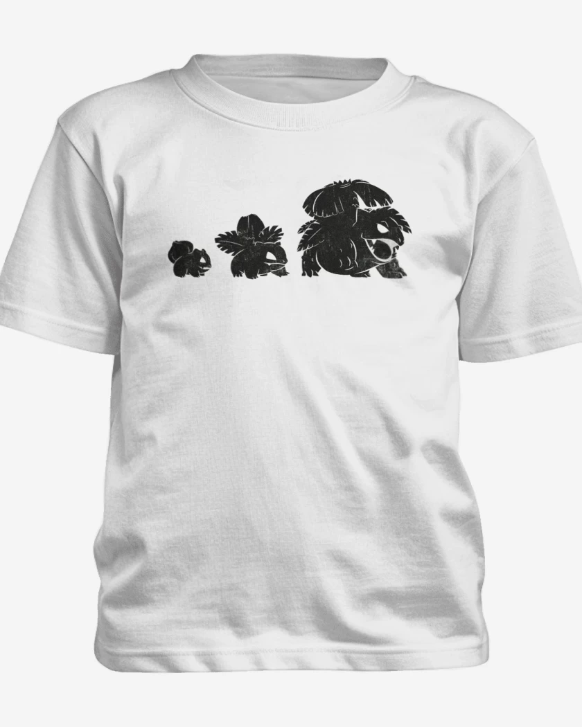 Polera de niño Blanco de bulbasaur evo