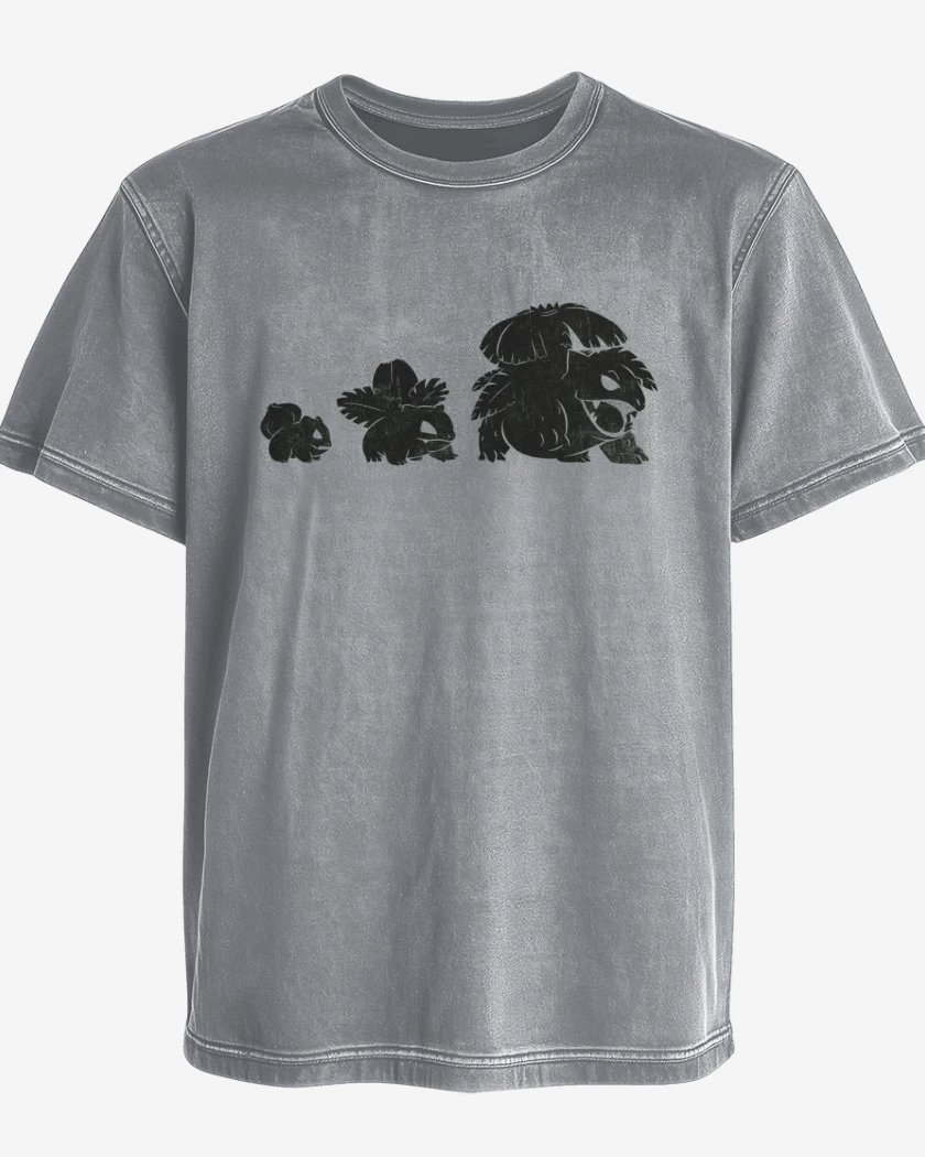 Polera desgastada bulbasaur evo