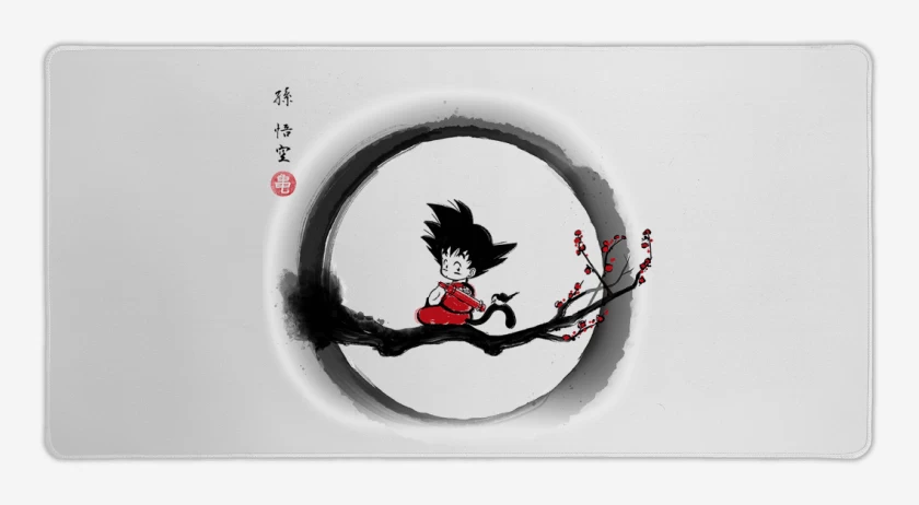 Mouse pad Gamer Blanco de Pequeño goku 2