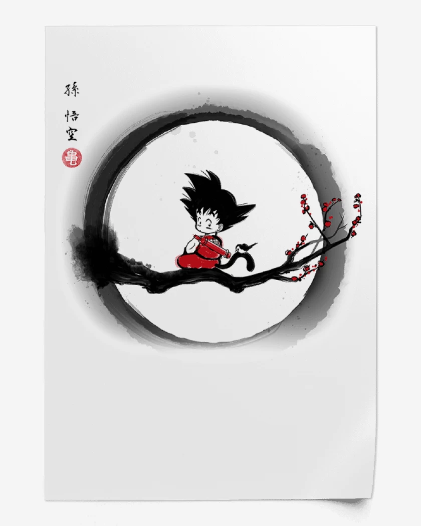 Print Blanco de Pequeño goku 2