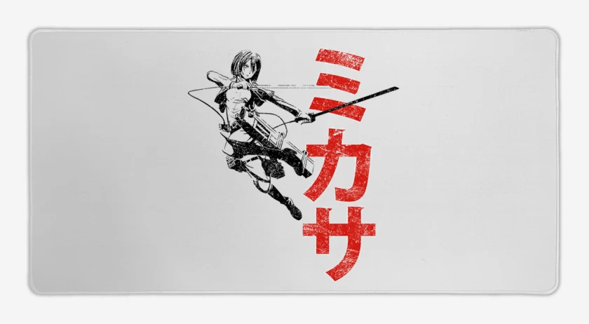Mouse pad Gamer Blanco de mikasa 2