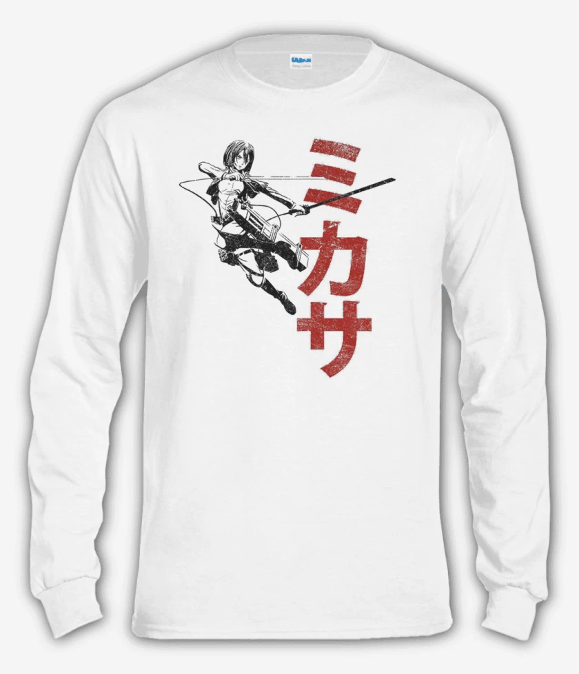 Polera manga larga Blanco de mikasa 2