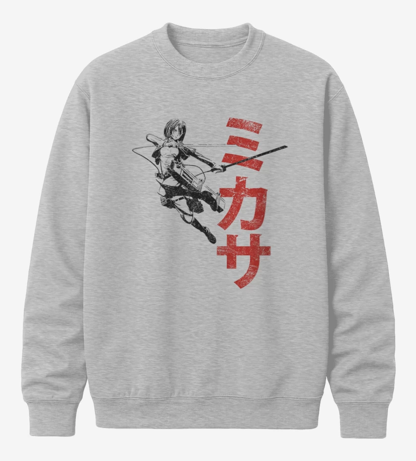 Poleron polo Gris Melange de mikasa 2