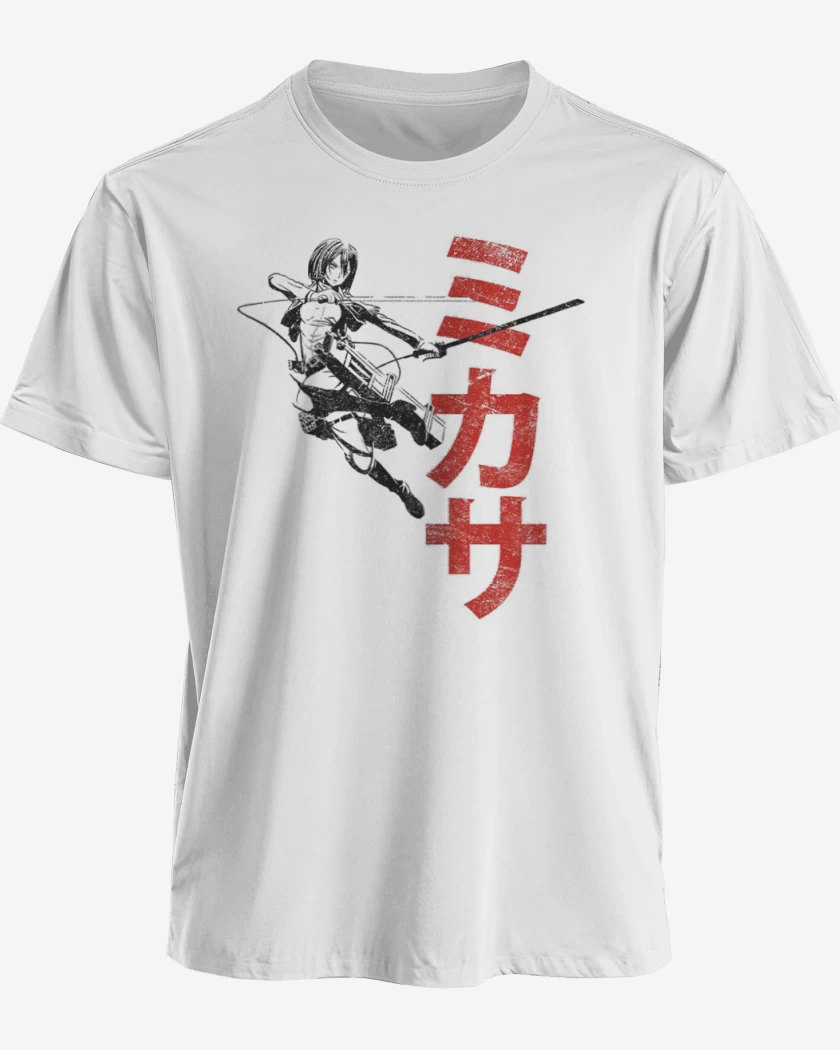 Polera premium Blanco de mikasa 2