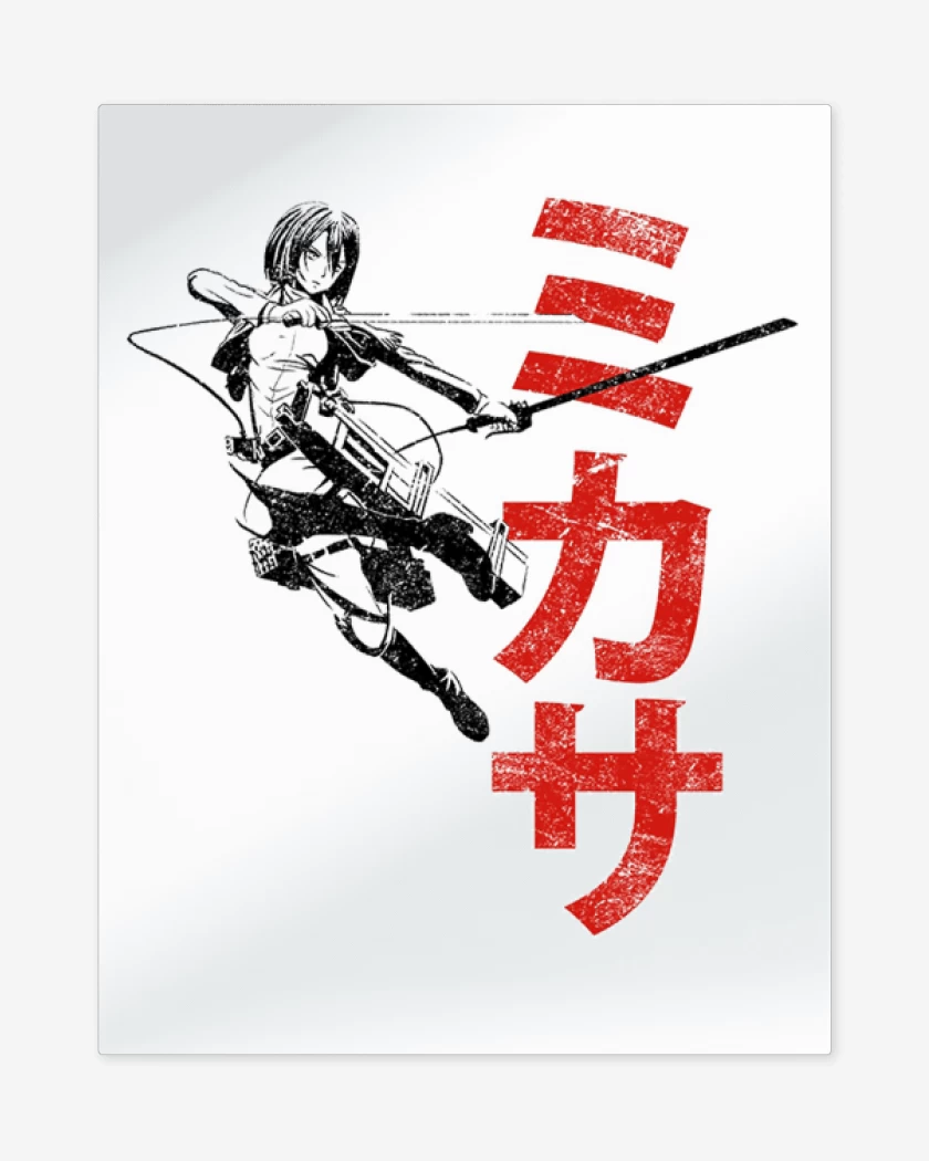 Print metalico Blanco de mikasa 2