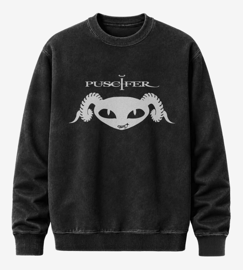 Poleron Polo Acid Wash Negro de Puscifer - Logo
