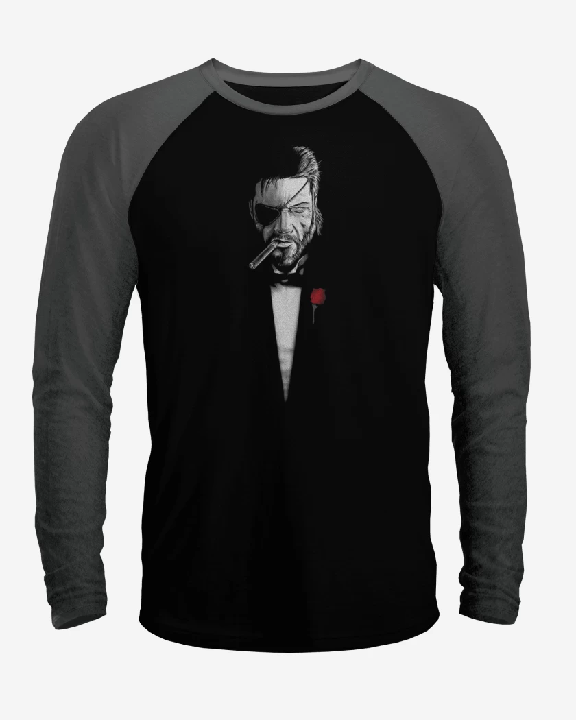 Polera Raglan Negro / Negro Heather de The bossfather