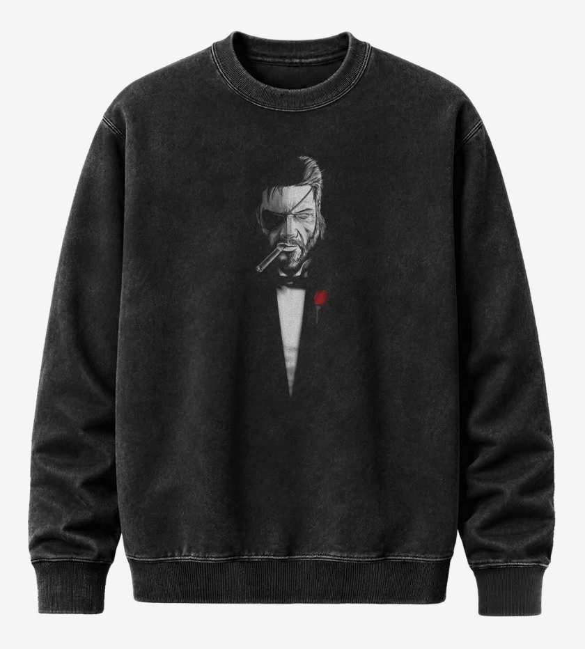 Poleron Polo Acid Wash Negro de The bossfather