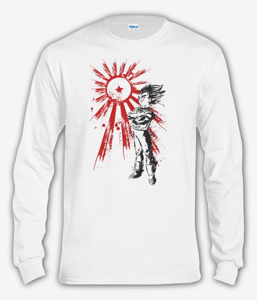 Polera manga larga Blanco de Prince of Saiyans