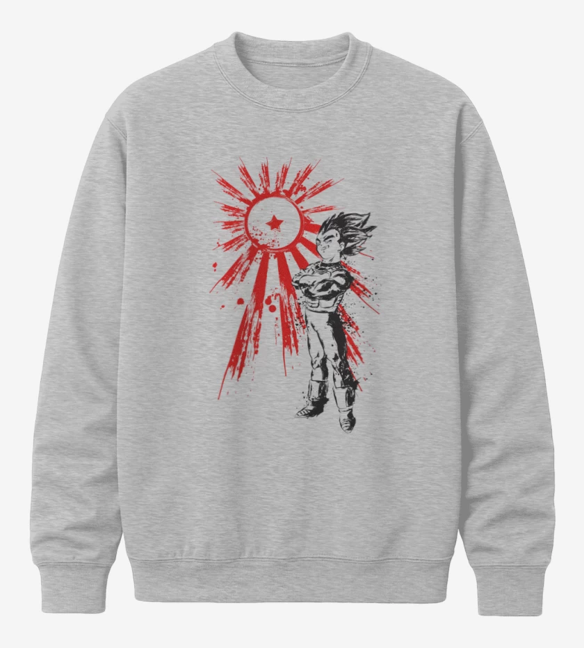 Poleron polo Gris Melange de Prince of Saiyans