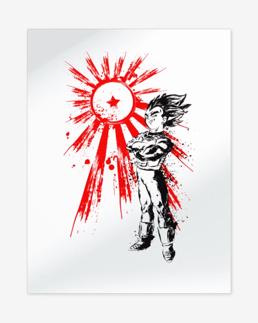 Print metalico Blanco de Prince of Saiyans