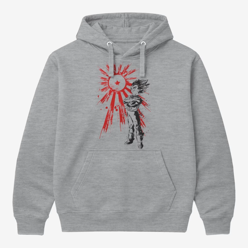 Polerón Canguro Gris Melange de Prince of Saiyans