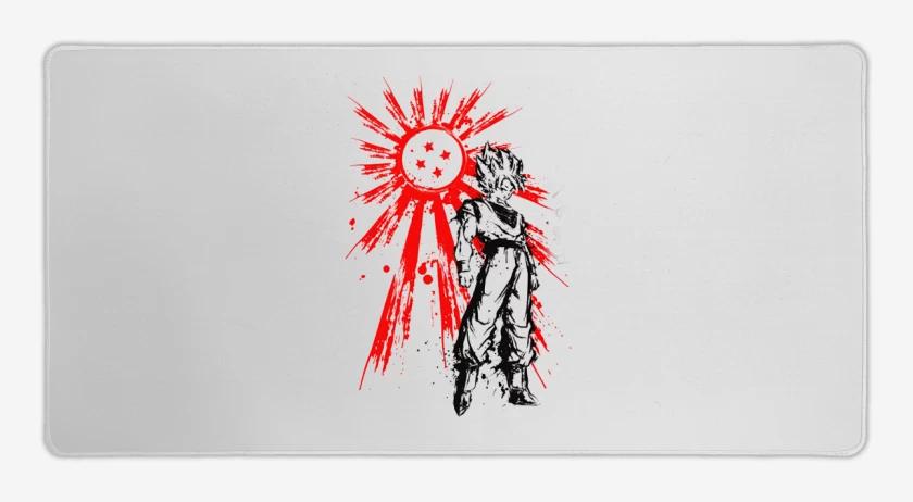Mouse pad Gamer Blanco de Saiyan Warrior