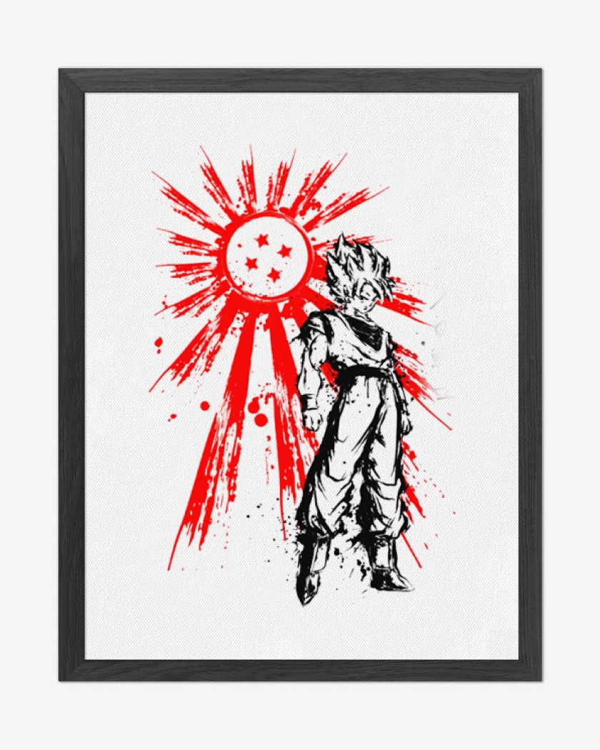 Cuadro decorativo Blanco de Saiyan Warrior