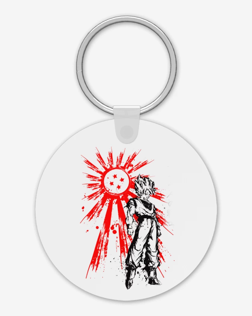 Llavero Blanco de Saiyan Warrior