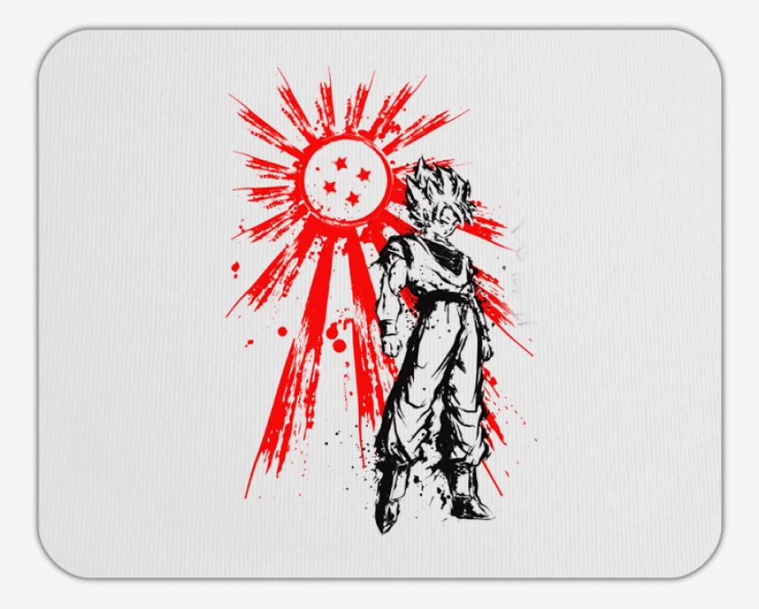 Mousepad Blanco de Saiyan Warrior