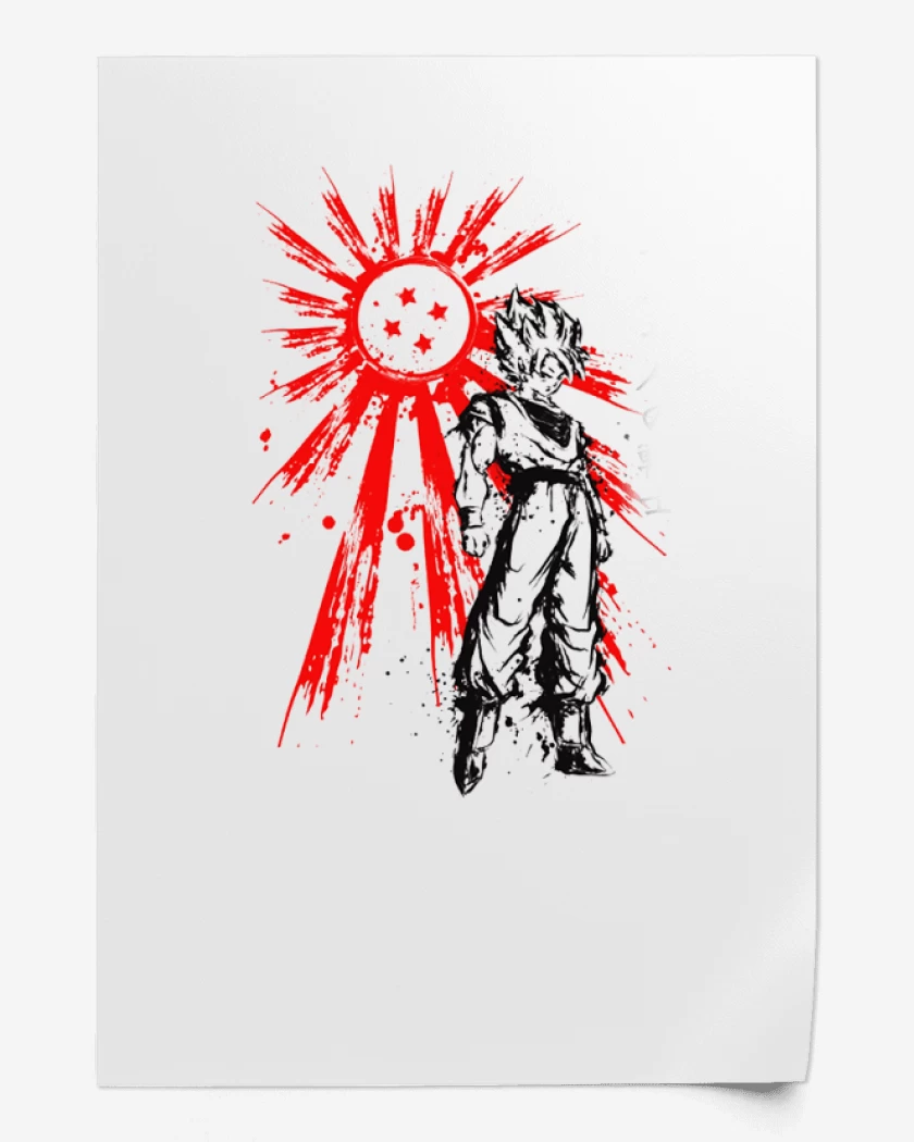 Print Blanco de Saiyan Warrior