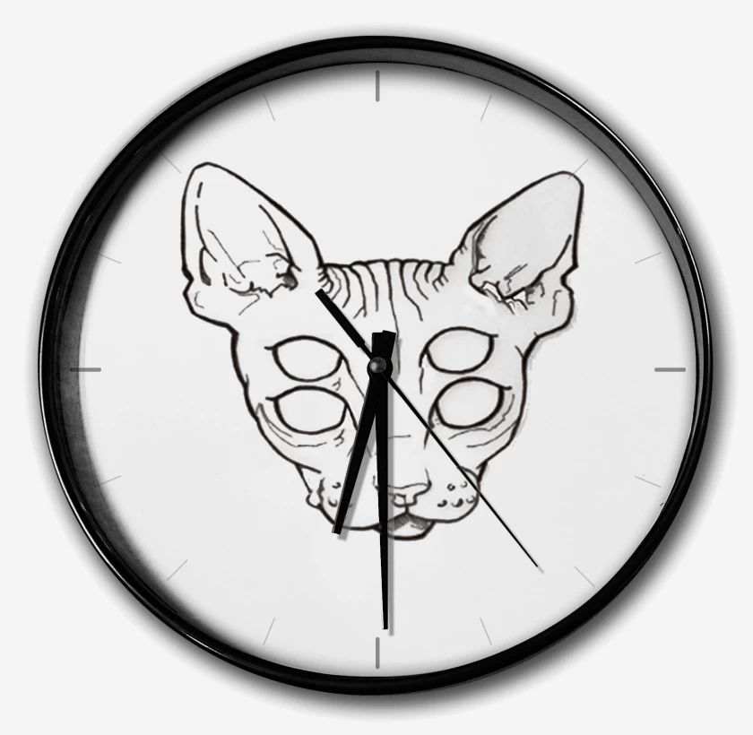 Reloj Blanco de Gato Ojos Efect