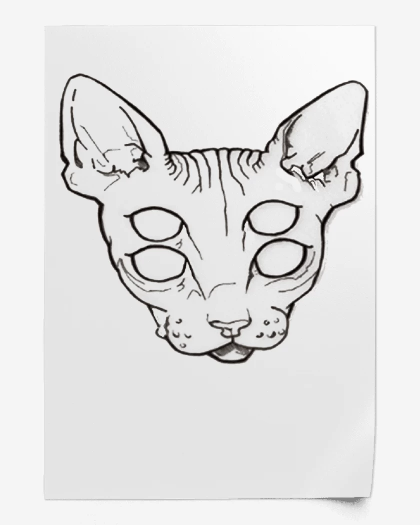 Print Gato Ojos Efect